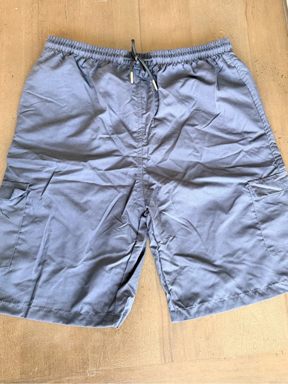 Essentials Men's Navy Drawstring Swim Trunks